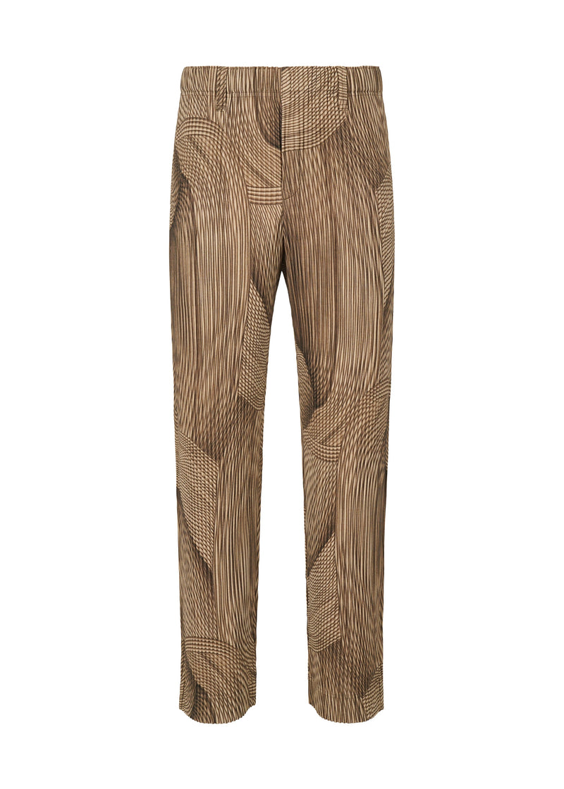 RB_ALL OVER PLEATS Trousers Brown