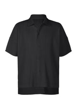 A product shot of the HOMME PLISSÉ ISSEY MIYAKE  MC JULY shirt in black (15)