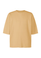 A product shot of the HOMME PLISSÉ ISSEY MIYAKE  MC JULY top in vanilla beige (42)