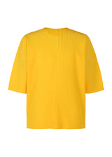 A product shot of the HOMME PLISSÉ ISSEY MIYAKE  MC JULY top in yellow (52)