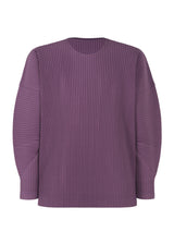 A product shot of the HOMME PLISSÉ ISSEY MIYAKE  TUCKED top in dark purple (85)