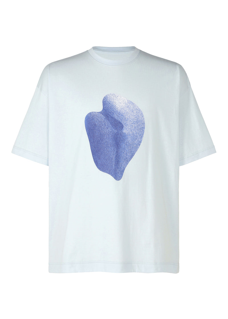 A product shot of the HOMME PLISSÉ ISSEY MIYAKE RB_T SHIRT top in blue (72)