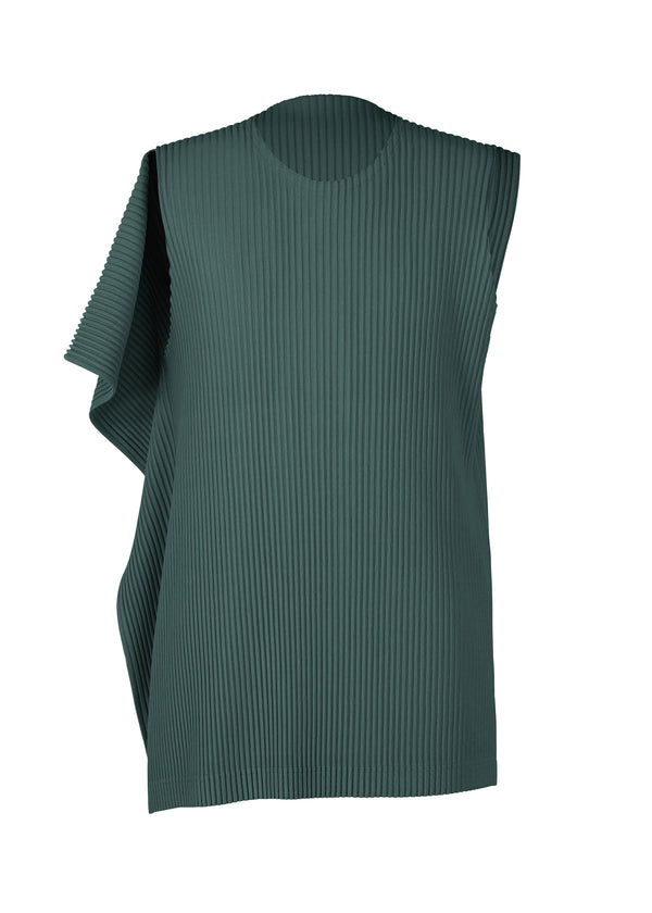 A product shot of the HOMME PLISSÉ ISSEY MIYAKE RB_COLOR PALETTE 1 top in dark green (69)