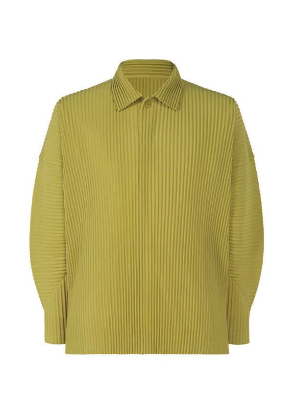 A product shot of the HOMME PLISSÉ ISSEY MIYAKE MC OCTOBER shirt in green tea (66).