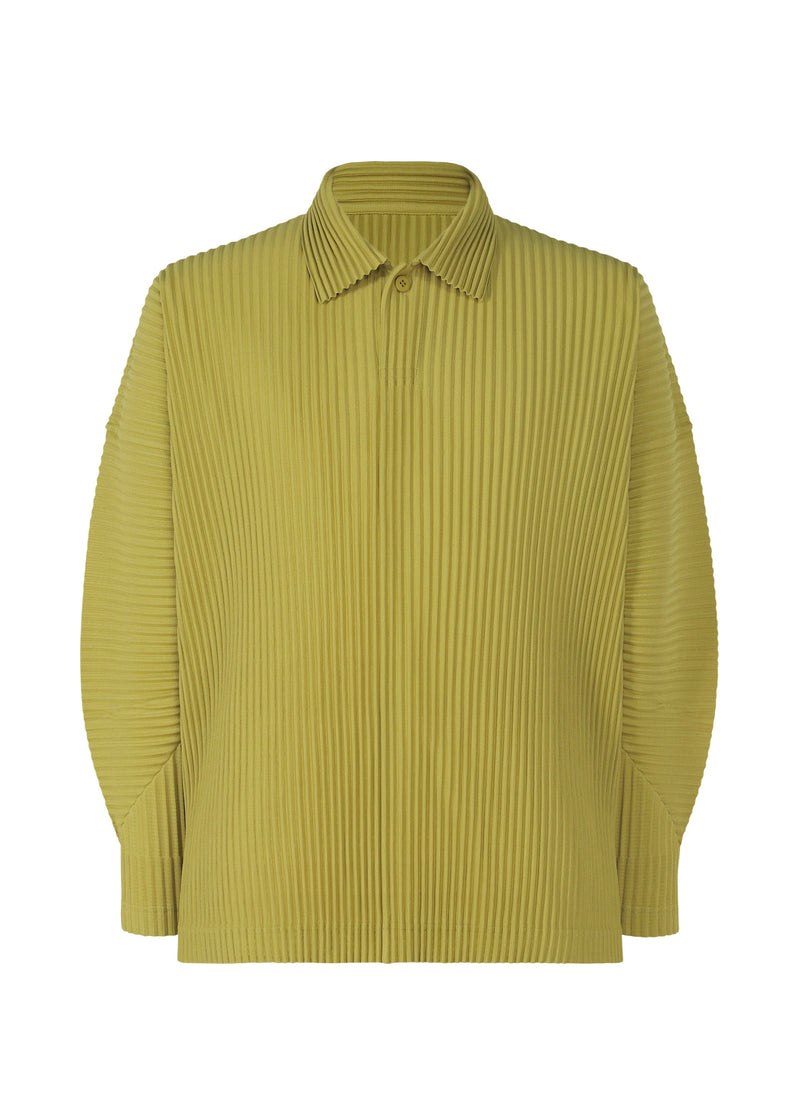 A product shot of the HOMME PLISSÉ ISSEY MIYAKE MC OCTOBER shirt in green tea (66).