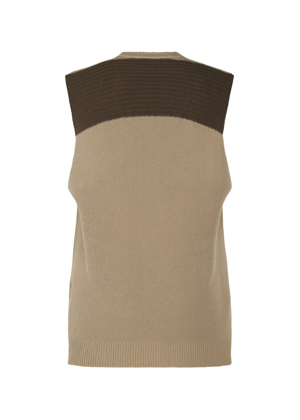 DRAWING KNIT Vest Brown