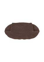 A product shot of the HOMME PLISSÉ ISSEY MIYAKE BEANIE SCARF hat in brown (44).