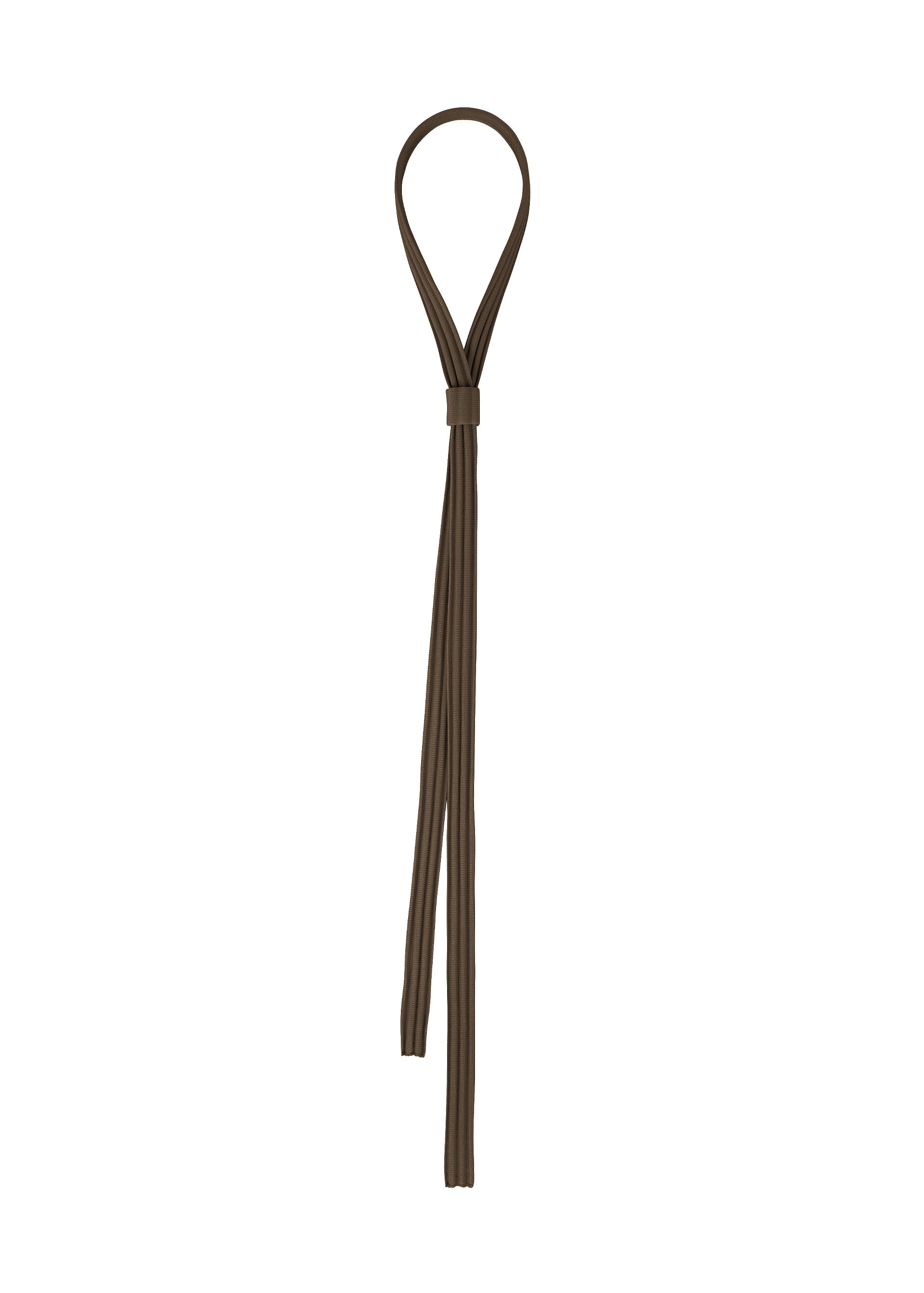 A product shot of the HOMME PLISSÉ ISSEY MIYAKE PLEATS TIE tie in mud brown (46).