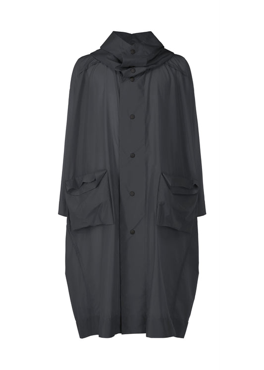 A product shot of the HOMME PLISSÉ ISSEY MIYAKE KITE COAT coat in navy (75).