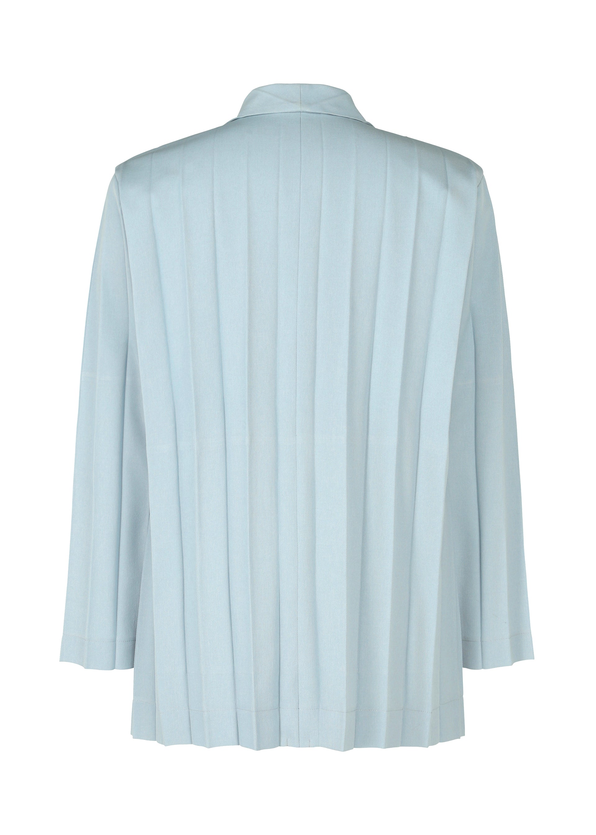 A detail shot of the HOMME PLISSÉ ISSEY MIYAKE EDGE ENSEMBLE jacket.