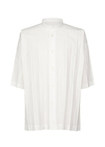 A product shot of the HOMME PLISSÉ ISSEY MIYAKE EDGE SHIRT shirt in white (01).