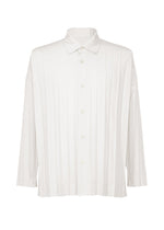 A product shot of the HOMME PLISSÉ ISSEY MIYAKE EDGE SHIRT shirt in white (01).