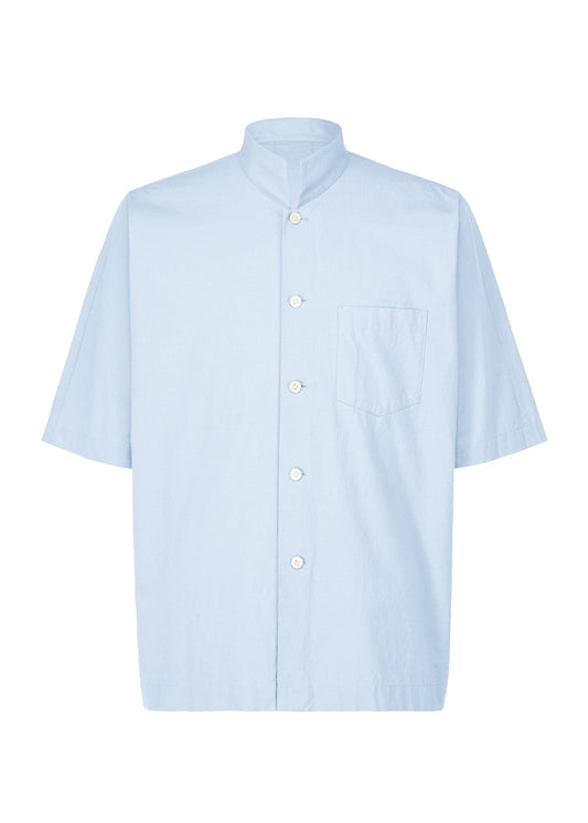 A product shot of the HOMME PLISSÉ ISSEY MIYAKE STREAMLINE SHIRT shirt in sky blue (70).