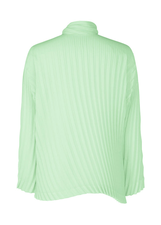 A detail shot of the HOMME PLISSÉ ISSEY MIYAKE WINDSWEPT SHIRT shirt.