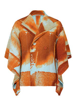 A product shot of the HOMME PLISSÉ ISSEY MIYAKE WIND WALK jacket in orange (32).