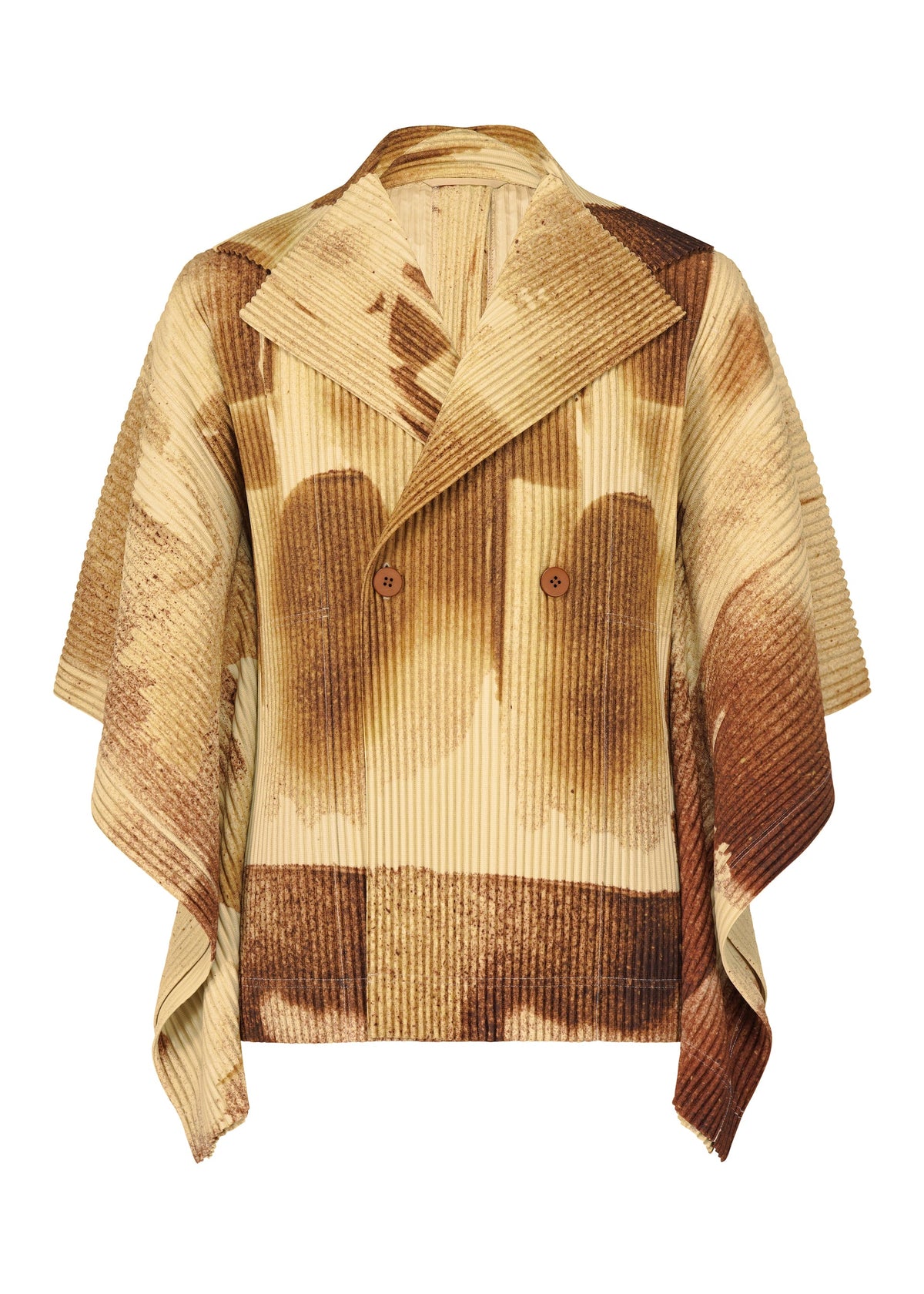 A product shot of the HOMME PLISSÉ ISSEY MIYAKE WIND WALK jacket in brown (44).