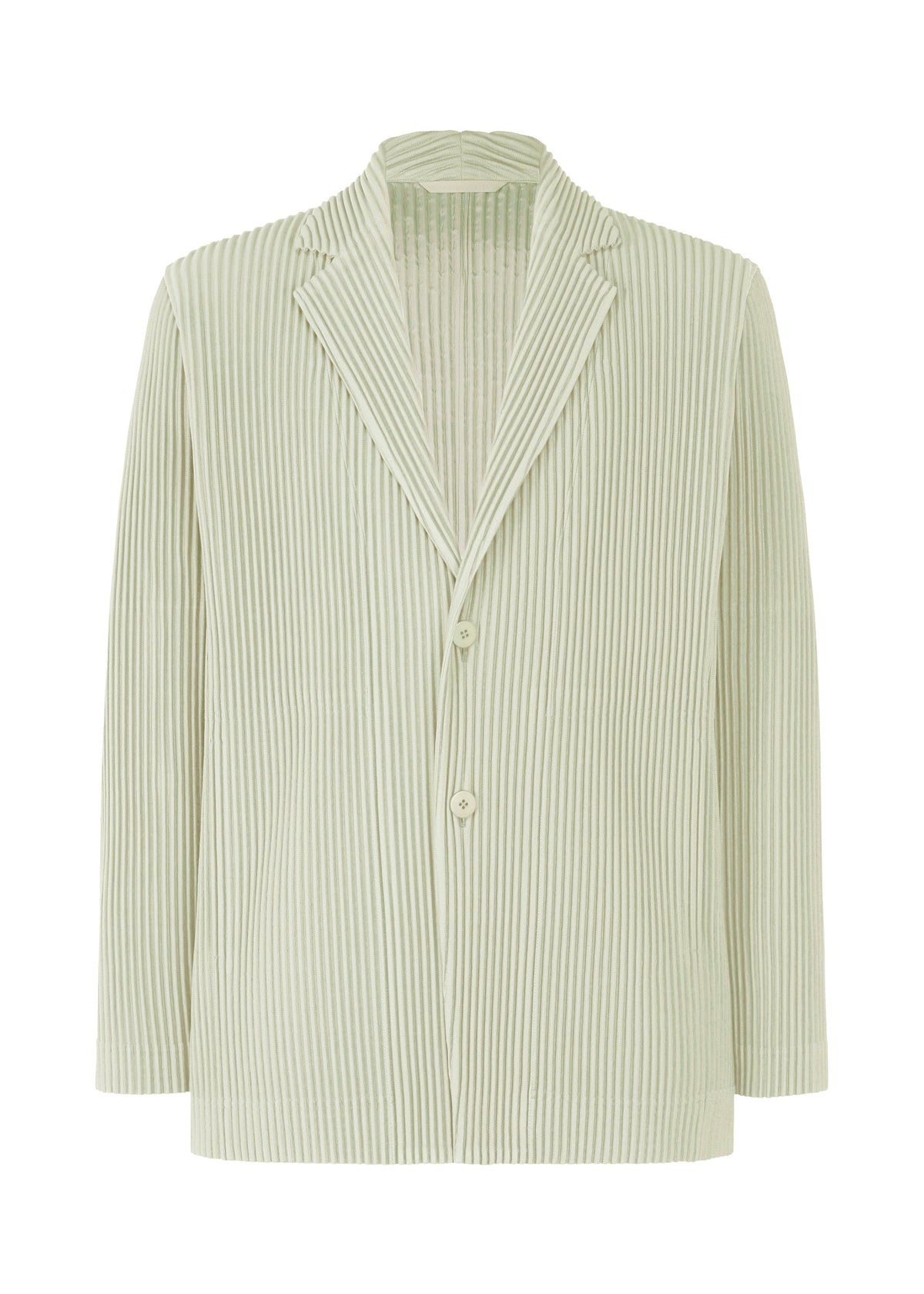 A product shot of the HOMME PLISSÉ ISSEY MIYAKE TAILORED PLEATS 1 jacket in frosty grey (17).