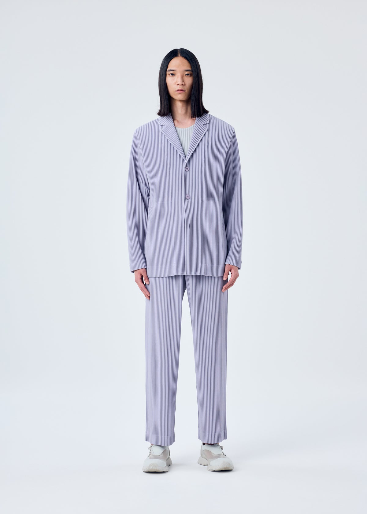 TAILORED PLEATS 2 Jacket Cloud Grey