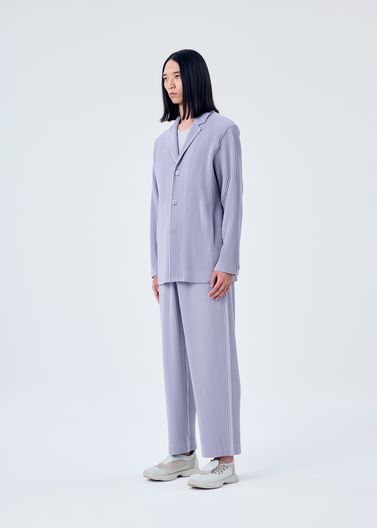 TAILORED PLEATS 2 Jacket Cloud Grey