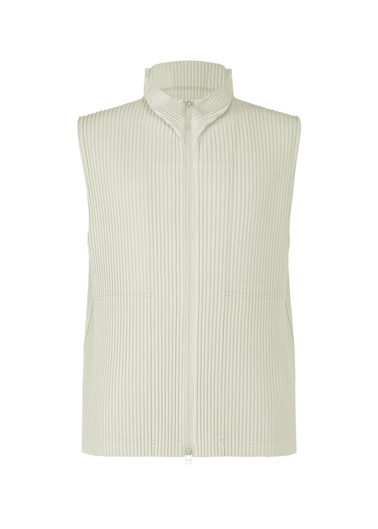 A product shot of the HOMME PLISSÉ ISSEY MIYAKE MC MARCH vest in frosty grey (17).