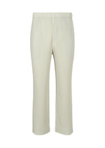 A product shot of the HOMME PLISSÉ ISSEY MIYAKE MC MARCH trousers in frosty grey (17).