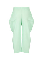 A detail shot of the HOMME PLISSÉ ISSEY MIYAKE KINETIC SCULPTURE trousers.