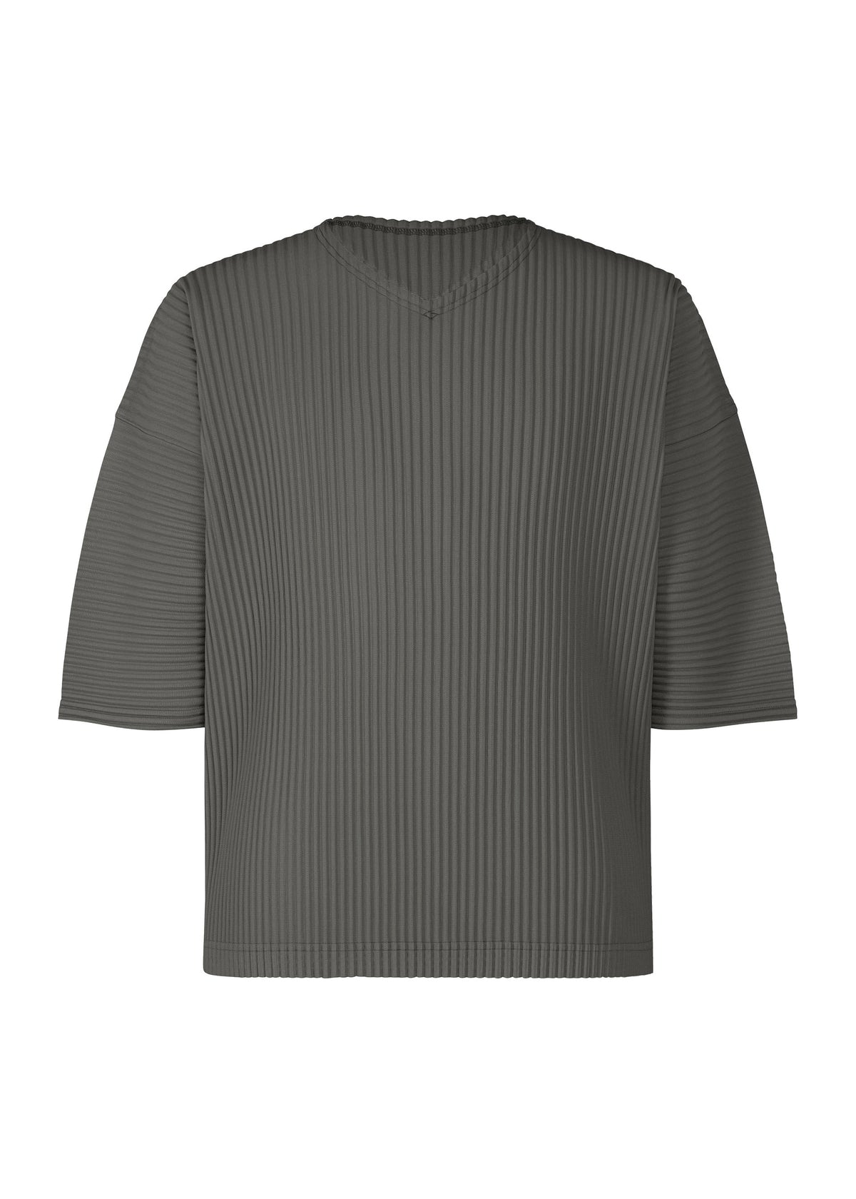 A product shot of the HOMME PLISSÉ ISSEY MIYAKE MC MARCH top in charcoal grey (13).
