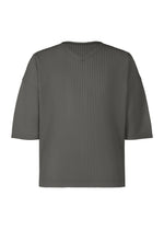 A product shot of the HOMME PLISSÉ ISSEY MIYAKE MC MARCH top in charcoal grey (13).