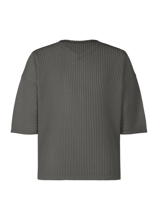 A product shot of the HOMME PLISSÉ ISSEY MIYAKE MC MARCH top in charcoal grey (13).