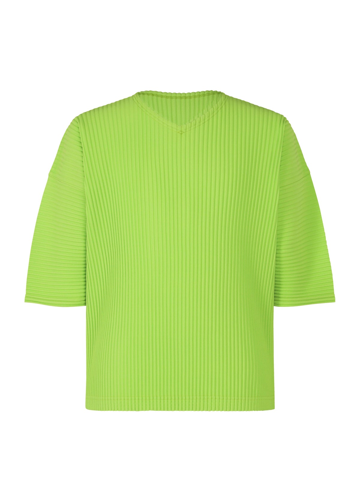 A product shot of the HOMME PLISSÉ ISSEY MIYAKE MC MARCH top in fresh green (64).