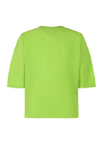 A product shot of the HOMME PLISSÉ ISSEY MIYAKE MC MARCH top in fresh green (64).