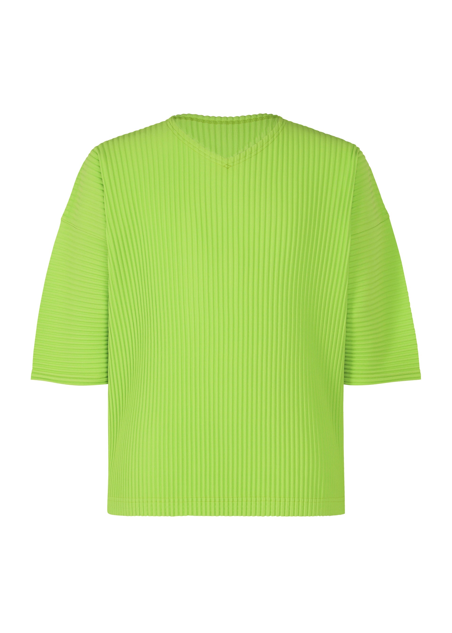 A product shot of the HOMME PLISSÉ ISSEY MIYAKE MC MARCH top in fresh green (64).