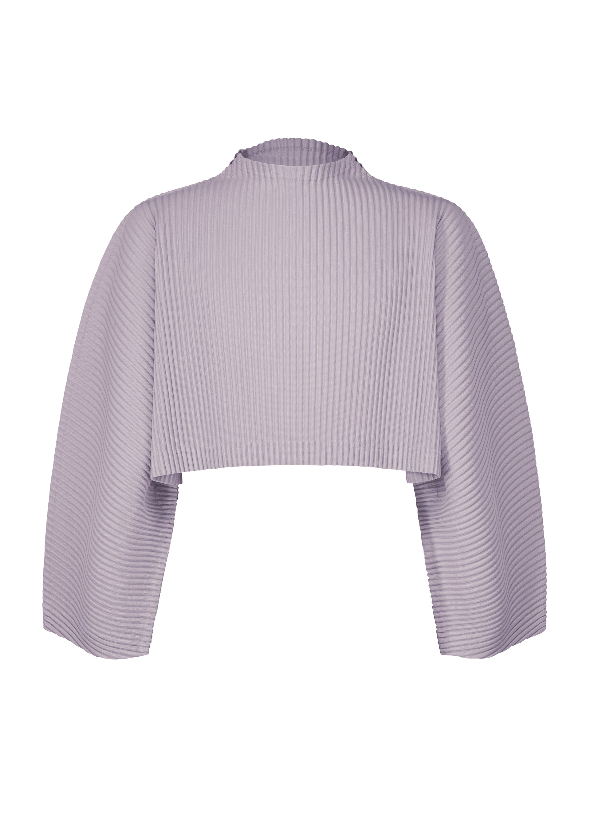 A product shot of the HOMME PLISSÉ ISSEY MIYAKE TURBINE top in cloud grey (18).