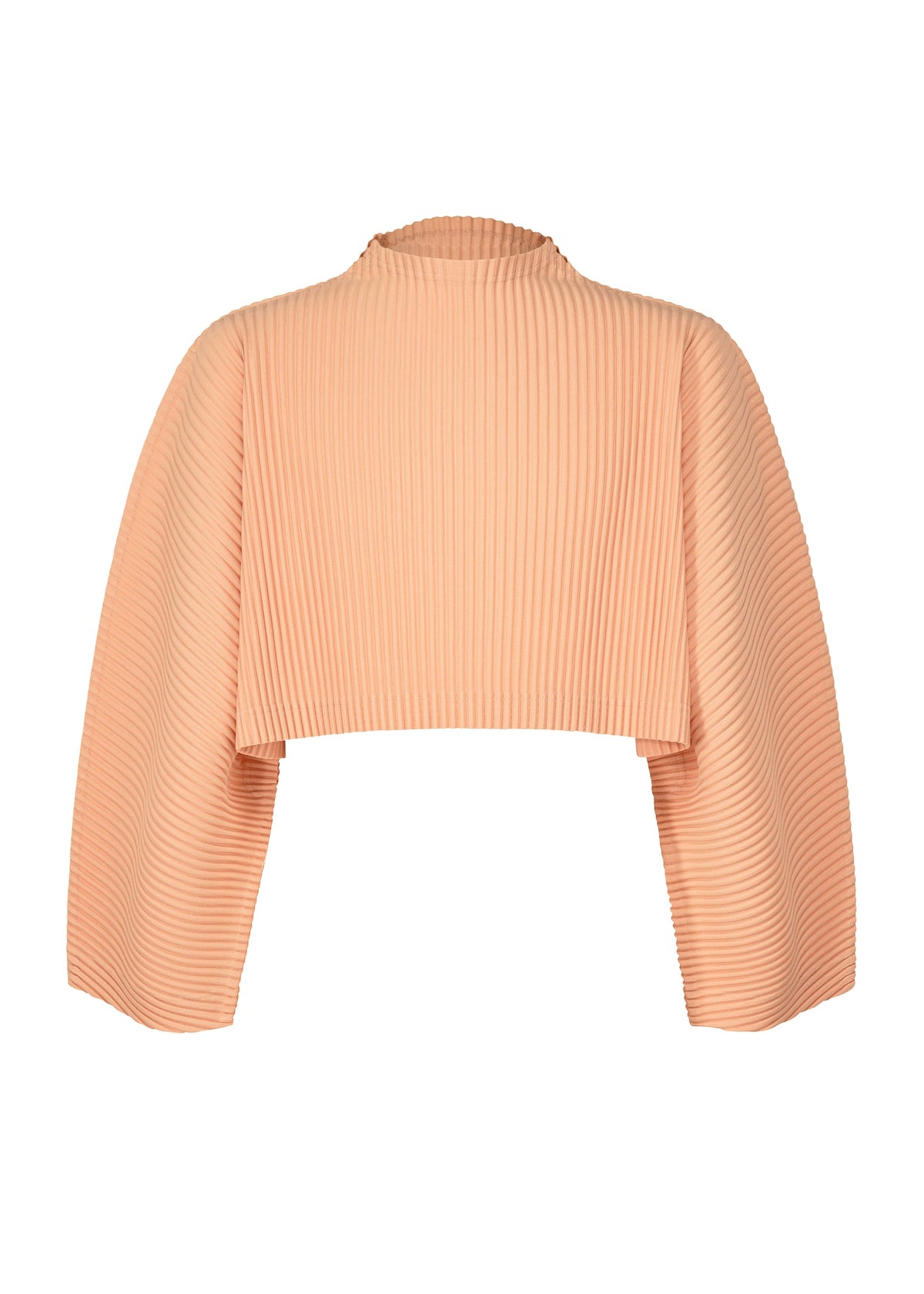 A product shot of the HOMME PLISSÉ ISSEY MIYAKE TURBINE top in pastel orange (31).