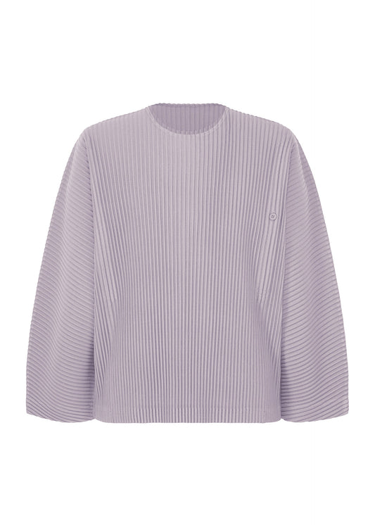 A product shot of the HOMME PLISSÉ ISSEY MIYAKE TURBINE top in cloud grey (18).