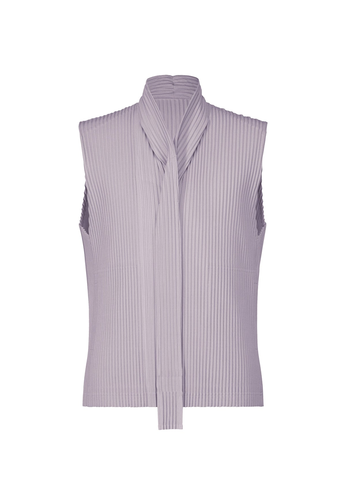 A product shot of the HOMME PLISSÉ ISSEY MIYAKE TURBINE top in cloud grey (18).