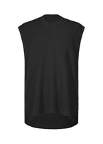 A product shot of the HOMME PLISSÉ ISSEY MIYAKE TIGHT TWIST COTTON KNIT vest in black (15).