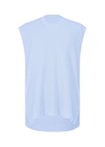 A product shot of the HOMME PLISSÉ ISSEY MIYAKE TIGHT TWIST COTTON KNIT vest in sky blue (70).