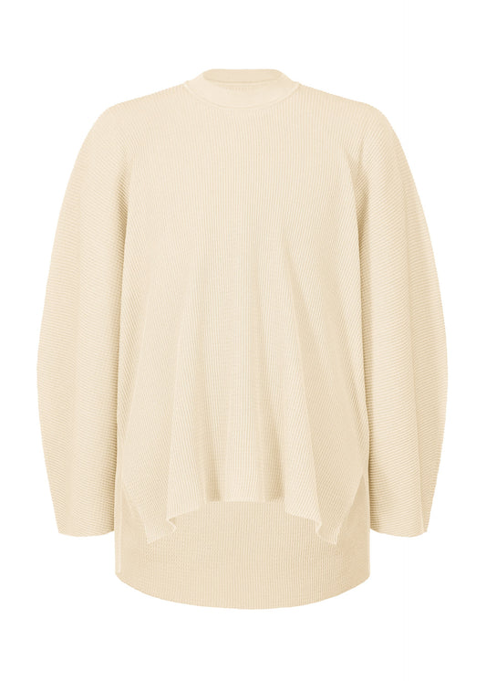 A product shot of the HOMME PLISSÉ ISSEY MIYAKE TIGHT TWIST COTTON KNIT top in beige (40).