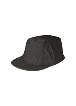 A product shot of the HOMME PLISSÉ ISSEY MIYAKE STONE CAP hat in black.