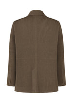 A detail shot of the HOMME PLISSÉ ISSEY MIYAKE WOOL LIKE LIGHT jacket.