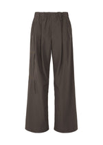 A product shot of the HOMME PLISSÉ ISSEY MIYAKE QUARRY PANTS trousers in dark brown (49).