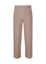 A product shot of the HOMME PLISSÉ ISSEY MIYAKE KERSEY PLEATS trousers in grey (12).