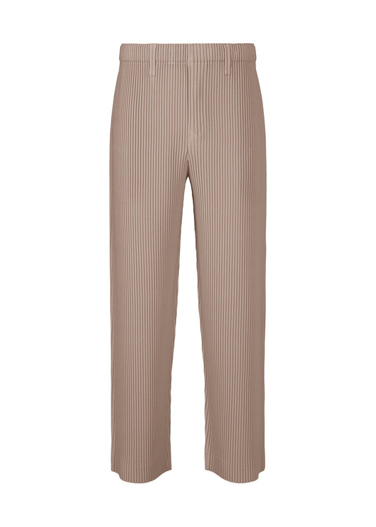A product shot of the HOMME PLISSÉ ISSEY MIYAKE KERSEY PLEATS trousers in grey (12).