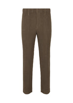 A product shot of the HOMME PLISSÉ ISSEY MIYAKE WOOL LIKE LIGHT trousers in brown (44).
