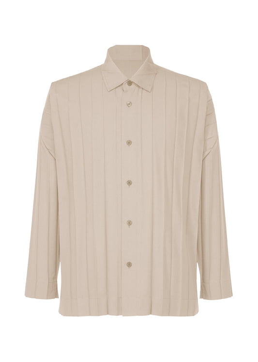 A product shot of the HOMME PLISSÉ ISSEY MIYAKE EDGE SHIRT shirt in grey (12).