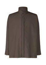 A product shot of the HOMME PLISSÉ ISSEY MIYAKE PADDED RIM SHIRT shirt in brown (44).