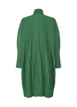 A detail shot of the HOMME PLISSÉ ISSEY MIYAKE MONTHLY COLORS NOVEMBER coat.