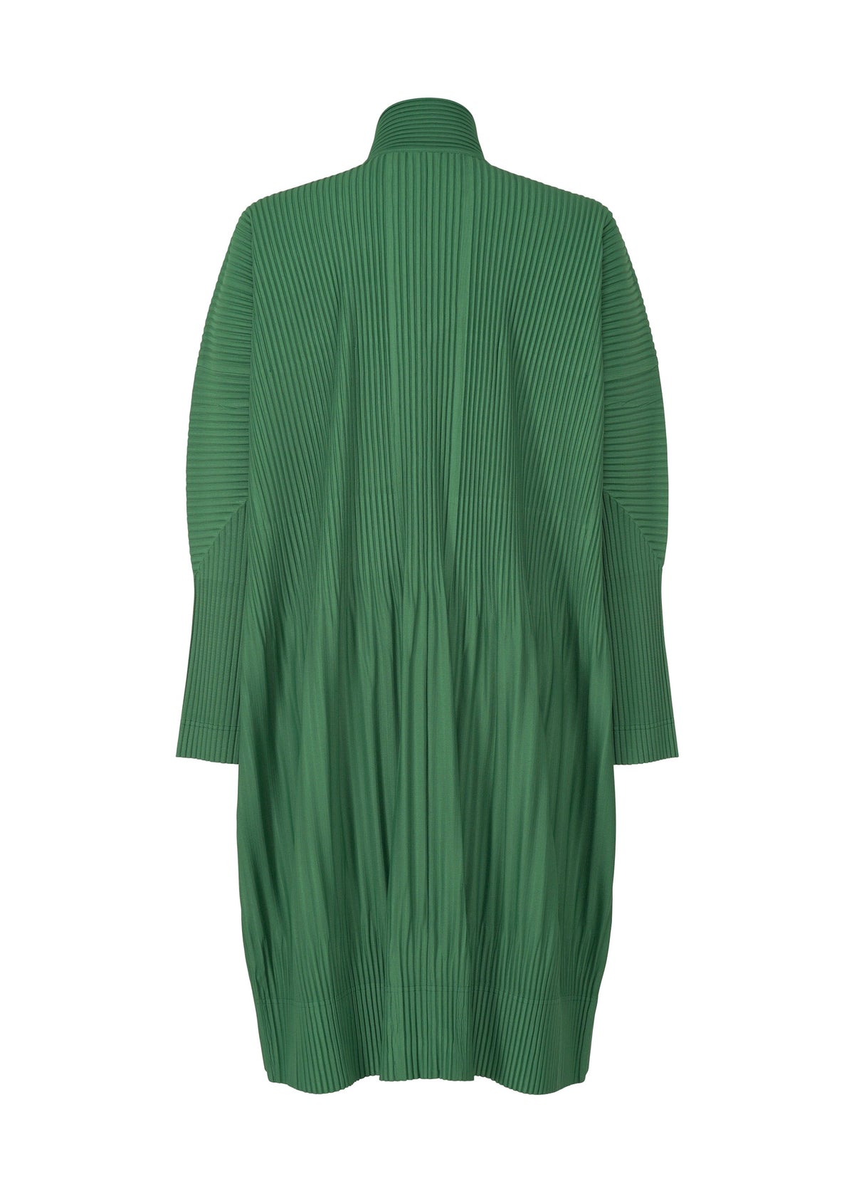 A detail shot of the HOMME PLISSÉ ISSEY MIYAKE MONTHLY COLORS NOVEMBER coat.