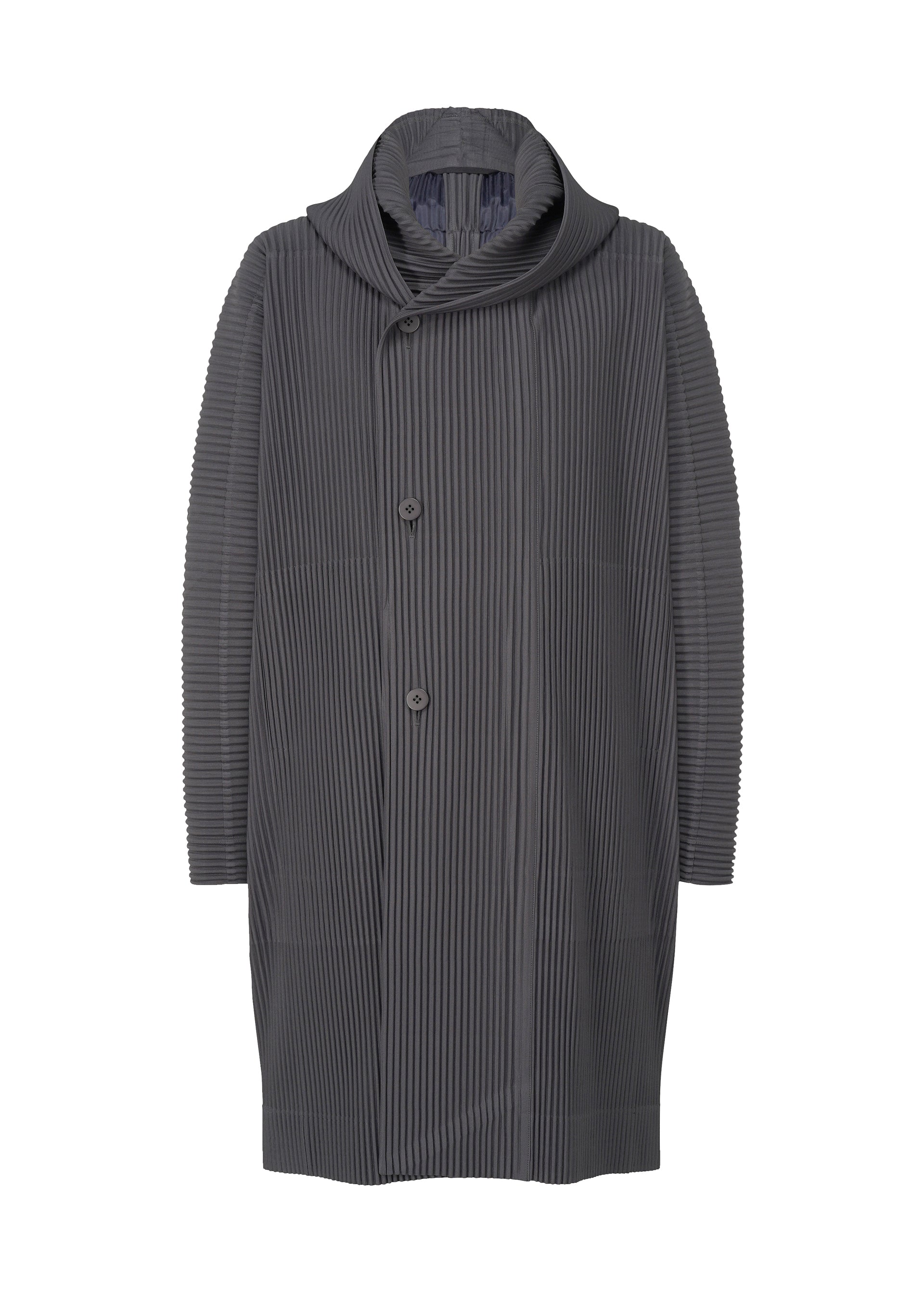 A product shot of the HOMME PLISSÉ ISSEY MIYAKE MONTHLY COLORS DECEMBER clothing in septarian blue (76).